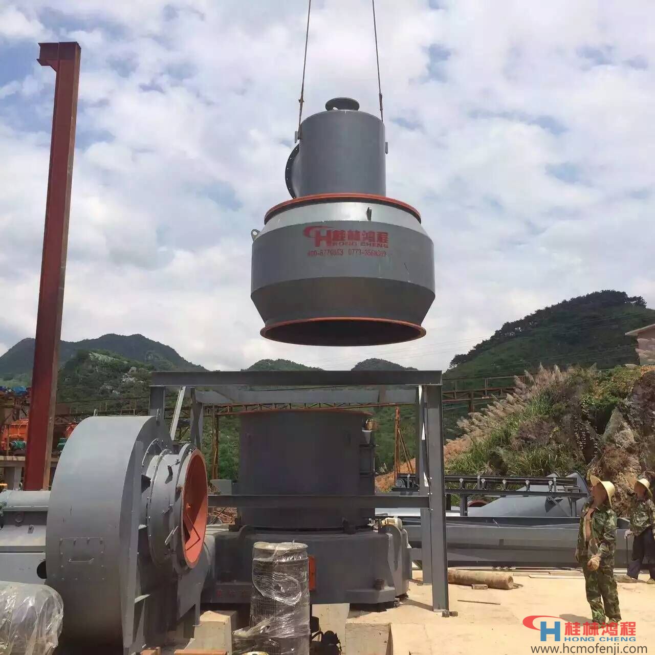 桂林鴻程，大型縱擺磨粉系統(tǒng)，HC1700，HCH980，賀州，碳酸鈣，磨粉機(jī)